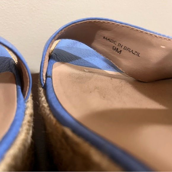 Kate Spade Blue Platform Espadrille Wedge Sandals Size 9M - Picture 11 of 16